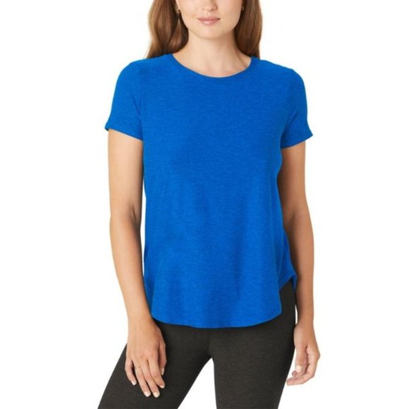 Beyond Yoga Tops - 🏷️NWT Beyond Yoga On the Down Low T-Shirt In Azure Blue Heather - Size Small